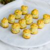 Mini choux com bacalhau
