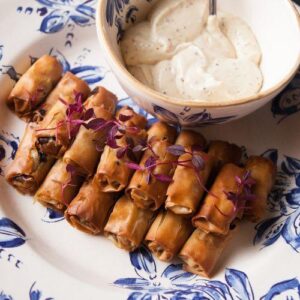 Strudel de Cogumelos com Aioli de Trufas